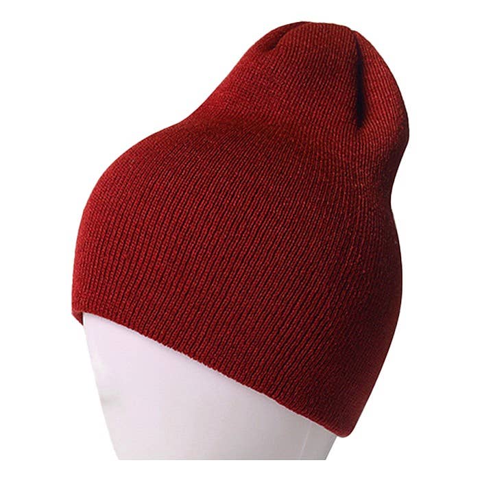 Diacly - Wholesale Beanie - Unisex - Soft Warm Unisex Solid Color Knitted Beanie short length2