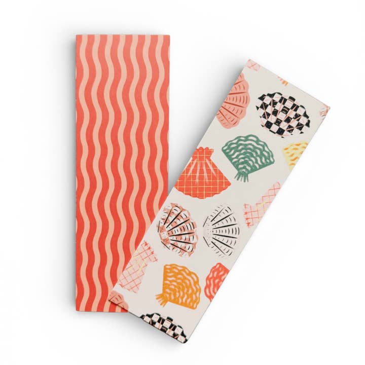 Patterned Paper Bookmark | Shells for wholesale by Olive & Company