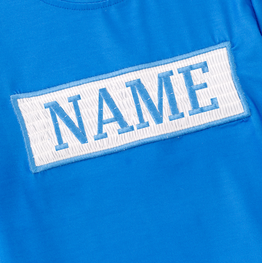 Auraquise - Vente Ensemble haut et short – enfant - Ensemble court à rayures bleues personnalisé avec nom pour garçons, été, smocké.2