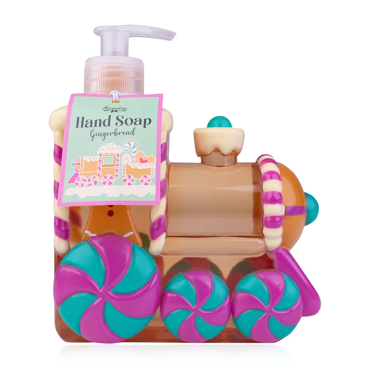 Accentra - Wholesale Soap Dispenser - Soap dispenser with hand soap GINGERBREAD TRAIN, gingerbread scent1