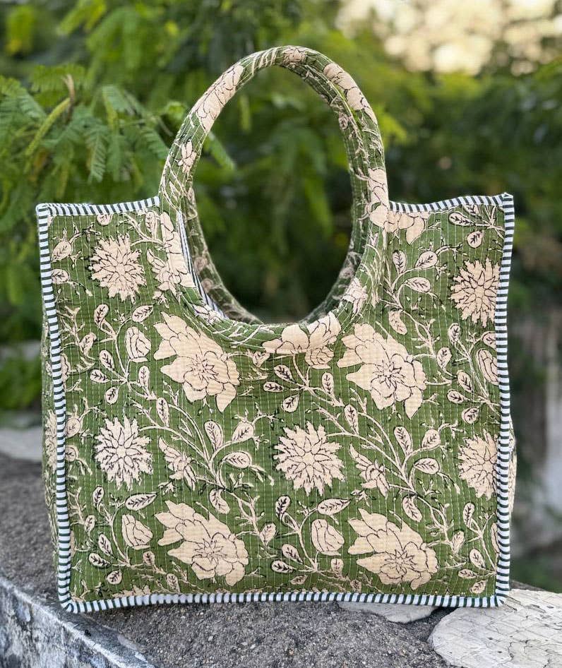 bhavnas boutique - Wholesale Tote Bag - Women's - Designer Indian Printed Cotton Bag Quilted Women's Handbags 2