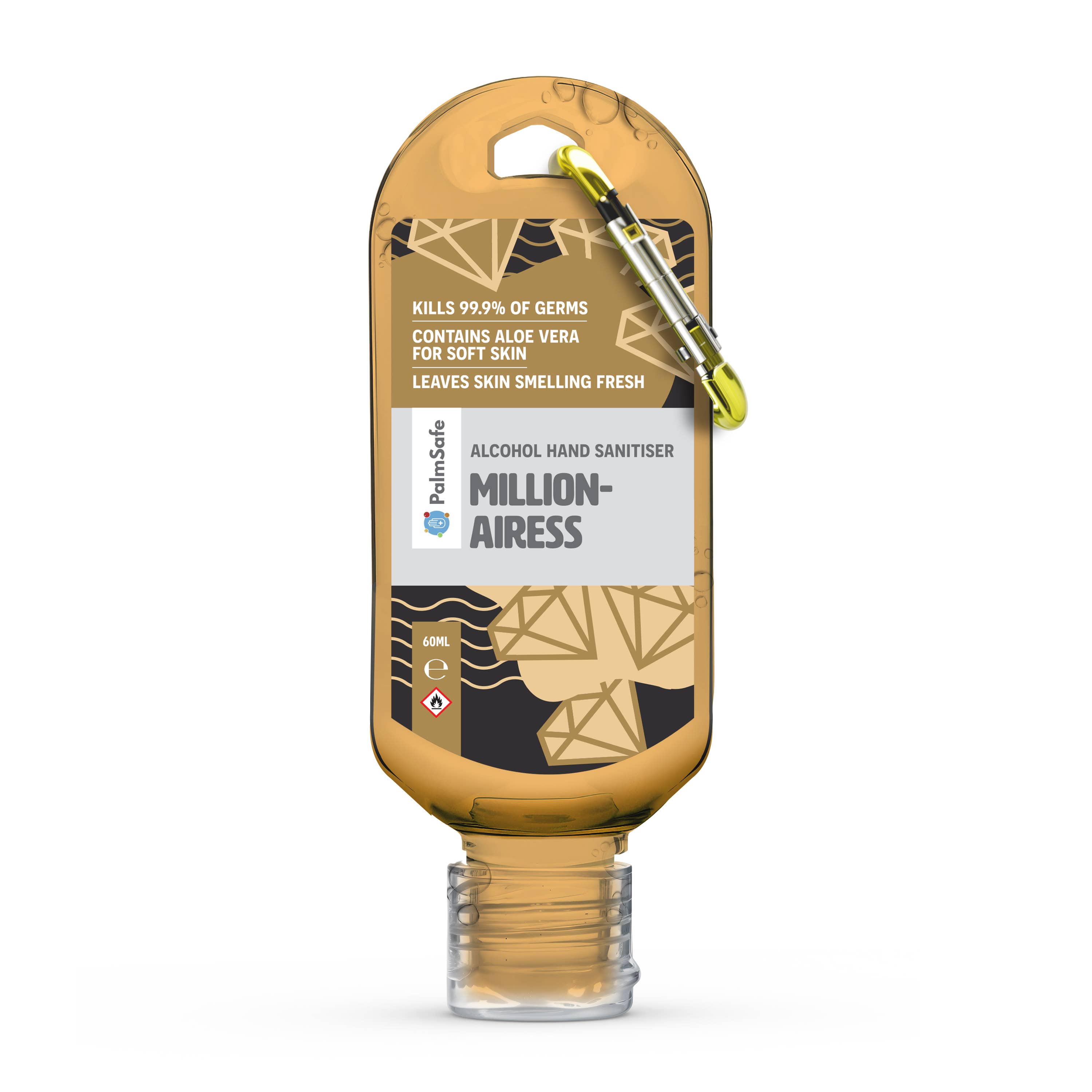 Palm Safe – wholesale Hand sanitiser – 60ml Clip Bottles25