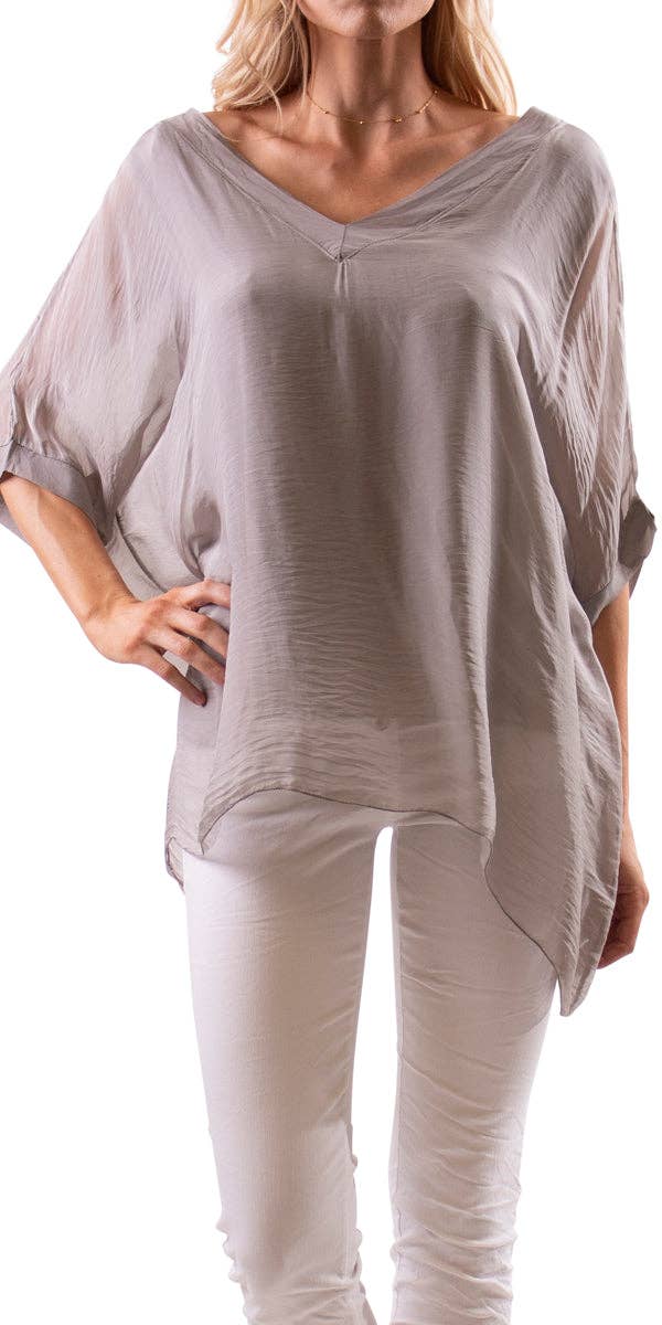 Gigi Moda - Wholesale Blouse - Women's - V-Neck Short Sleeve Blouse2