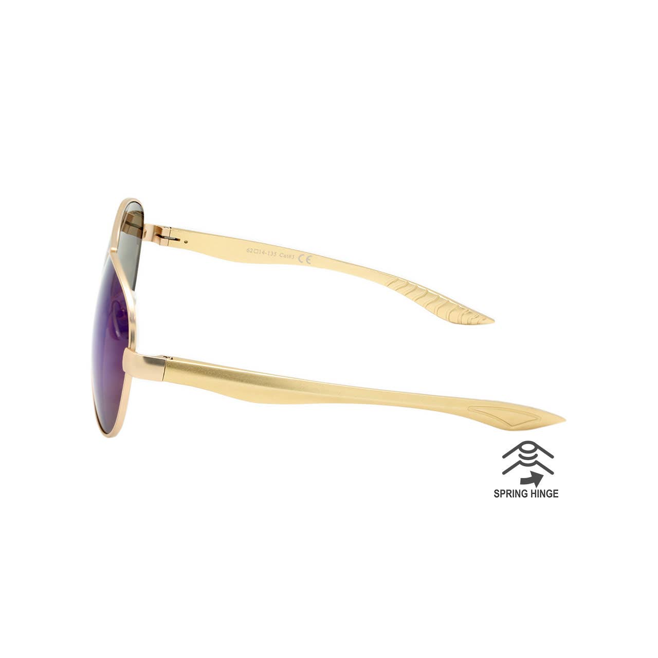 Shark Eyes, Inc - Wholesale Zonnebrillen - Heren - Heren Aviator aluminium zonnebril veer scharnier bril nieuw6