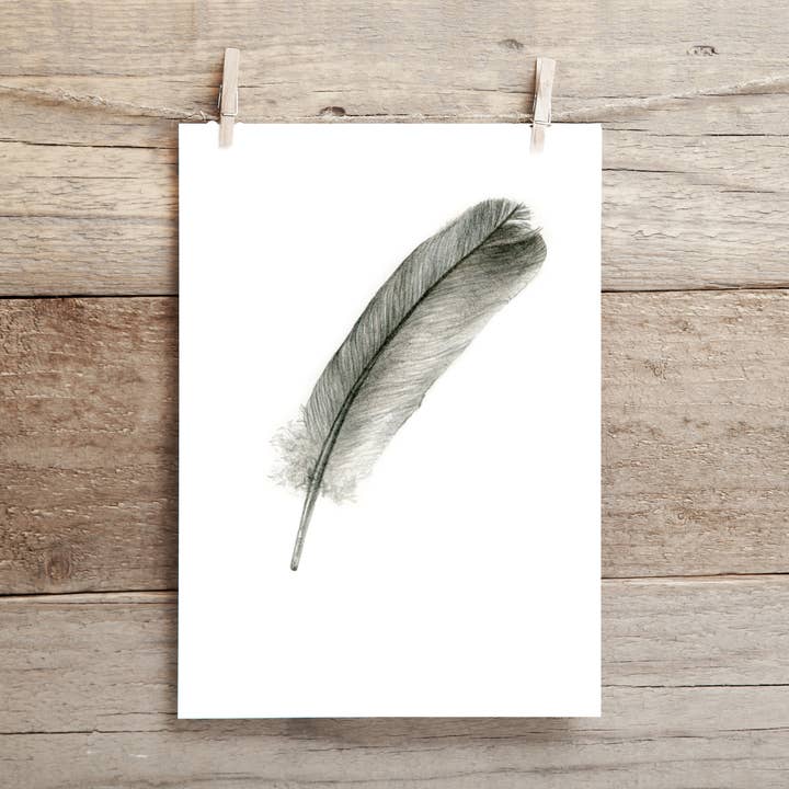 Feather Card for wholesale by Bobbi Lee Wilson Art Cards