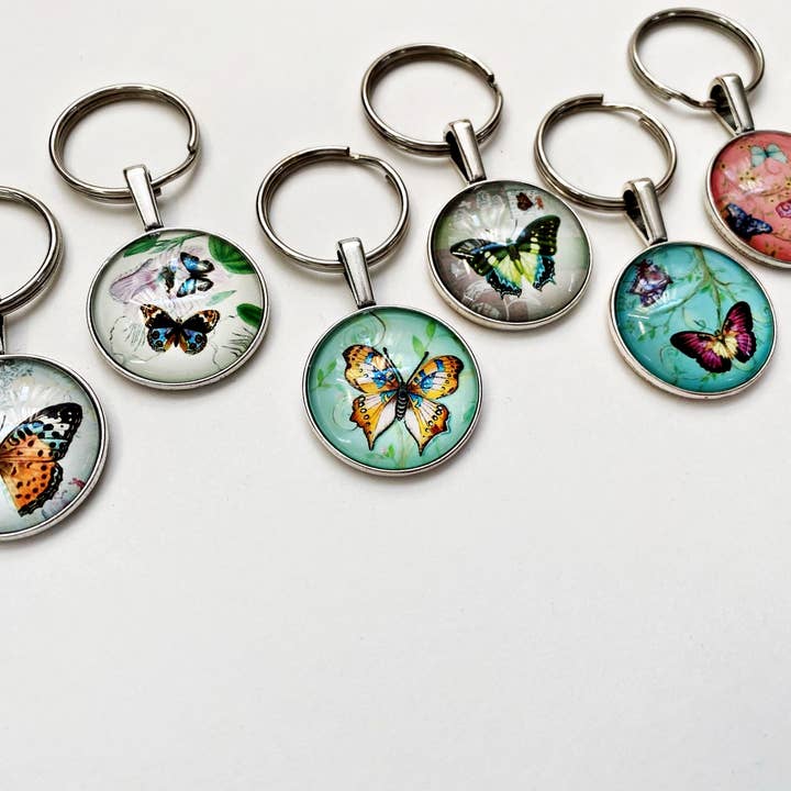 Keychain: Fun + Coloful Butterfly designs for wholesale by Tanner Glass