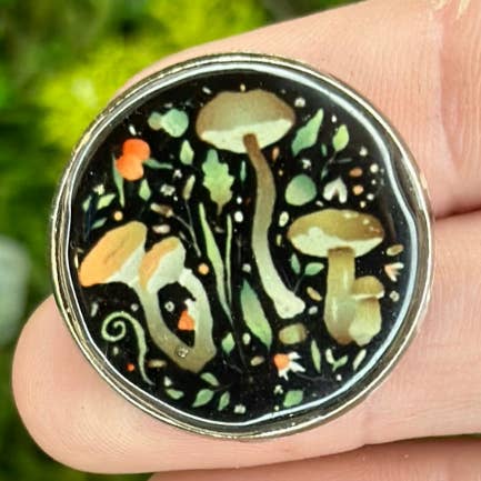 Cottagecore Svamp Emaljpin för wholesale av The Shadow Witch