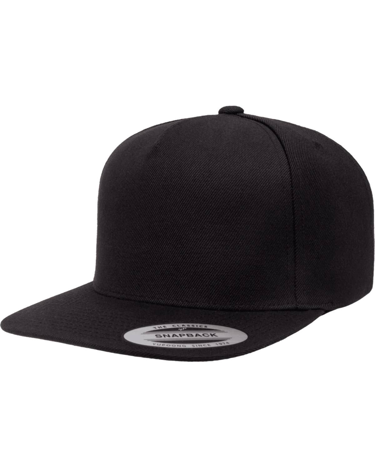 Total Apparel - Wholesale Flat Brim Cap - Unisex - Yupoong 5-Panel Structured Flat Visor Classic Snapback Cap3