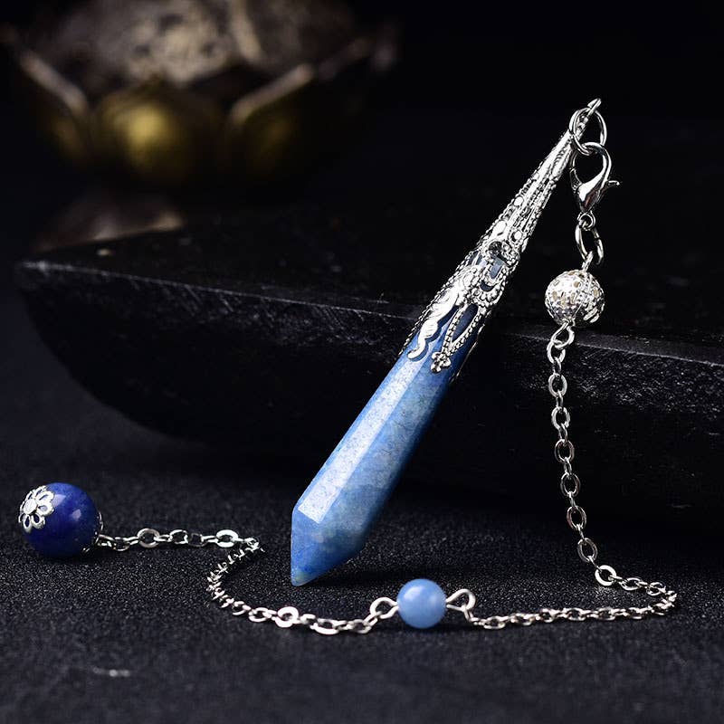 Gemcohub – Großhandel Spiritueller Stein/Kristall – Buntes Pendel aus natürlichem Kristallstein in Hexagon-Form20