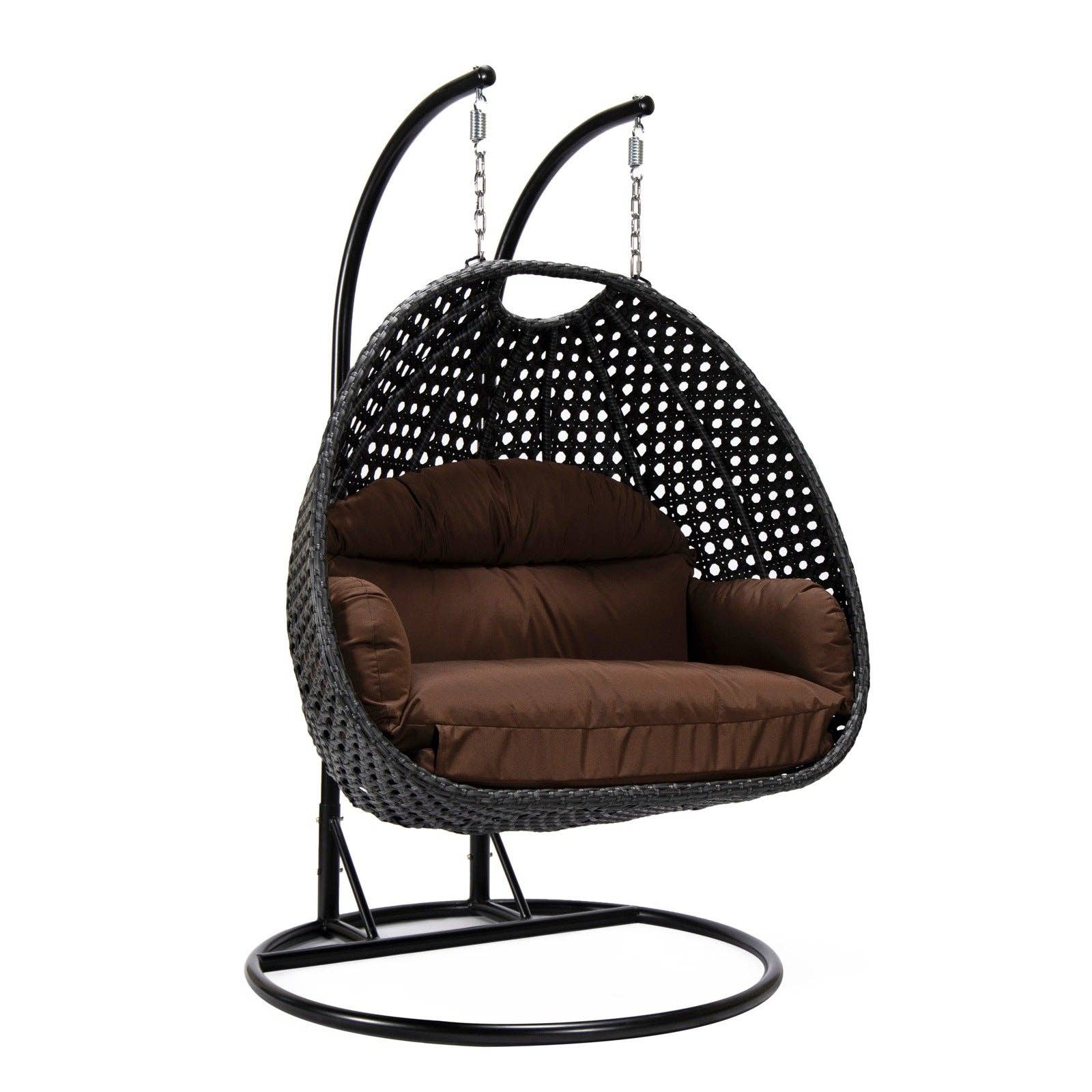 LeisureMod - Wholesale Egg Chair - Mendoza 2-Person Wicker Hanging Egg Swing Chair12