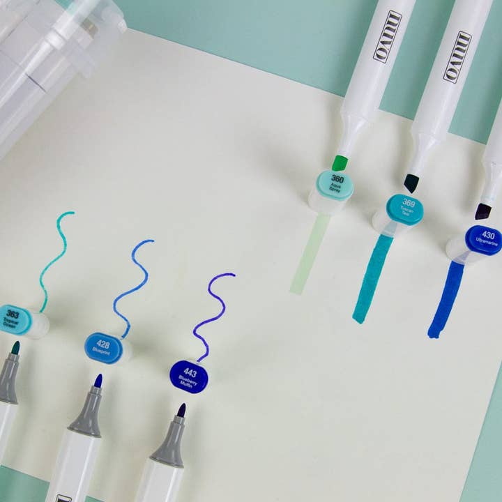Tonic Studios – wholesale Marker – Nuvo - Marker Pen Collection - Sea & Skies - 12 Pack - 526n6