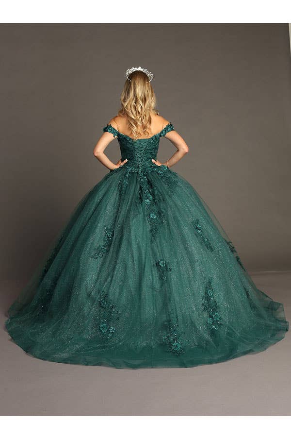 Chicas - Wholesale Gown - Women's - Off the Shoulder Quinceanera Dress With Flowers CHF30666