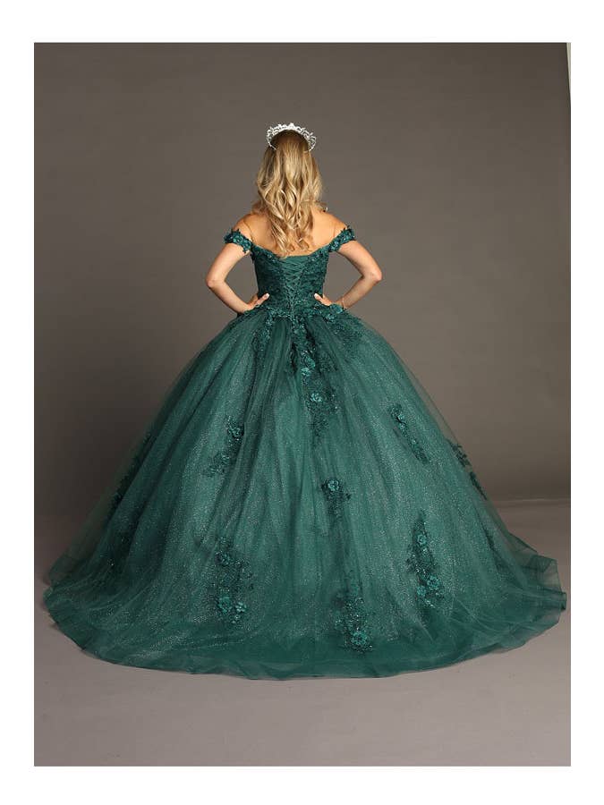 Chicas - Wholesale Gown - Women's - Off the Shoulder Quinceanera Dress With Flowers CHF30666