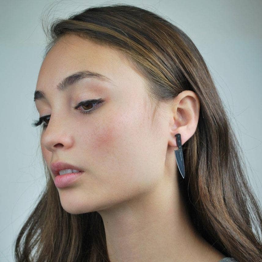 Vinca – Engroshandel Ørestikkere – Kokke-kniv øreringe 2”2