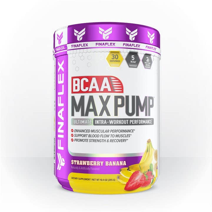 Bcaa Max Pump Strawberry Banana Oral Supplement, 295g for wholesale by Finaflex