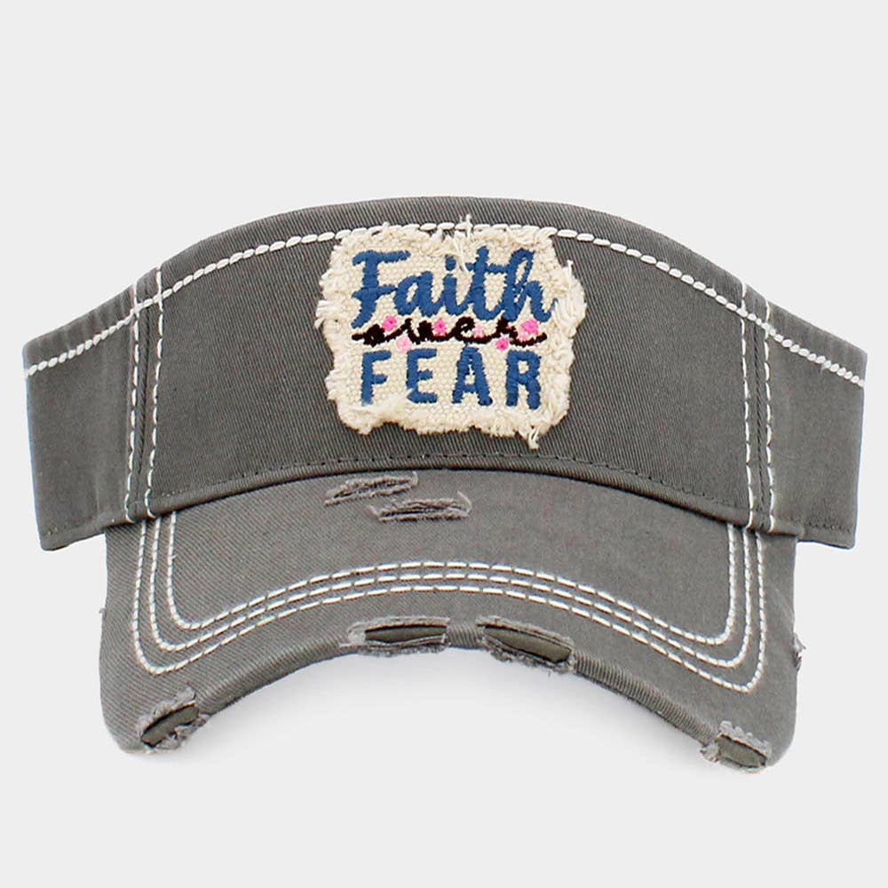 Sensibling Corp. - Wholesale Visor - Women's - Faith Fear Vintage Visor Hat0