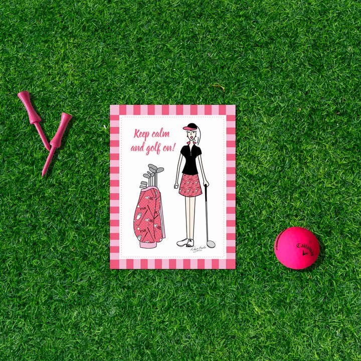Dawn of Designs - Wholesale Stationery/Notecard Set - Women's Golf Boxed Card Set- 4 cards6
