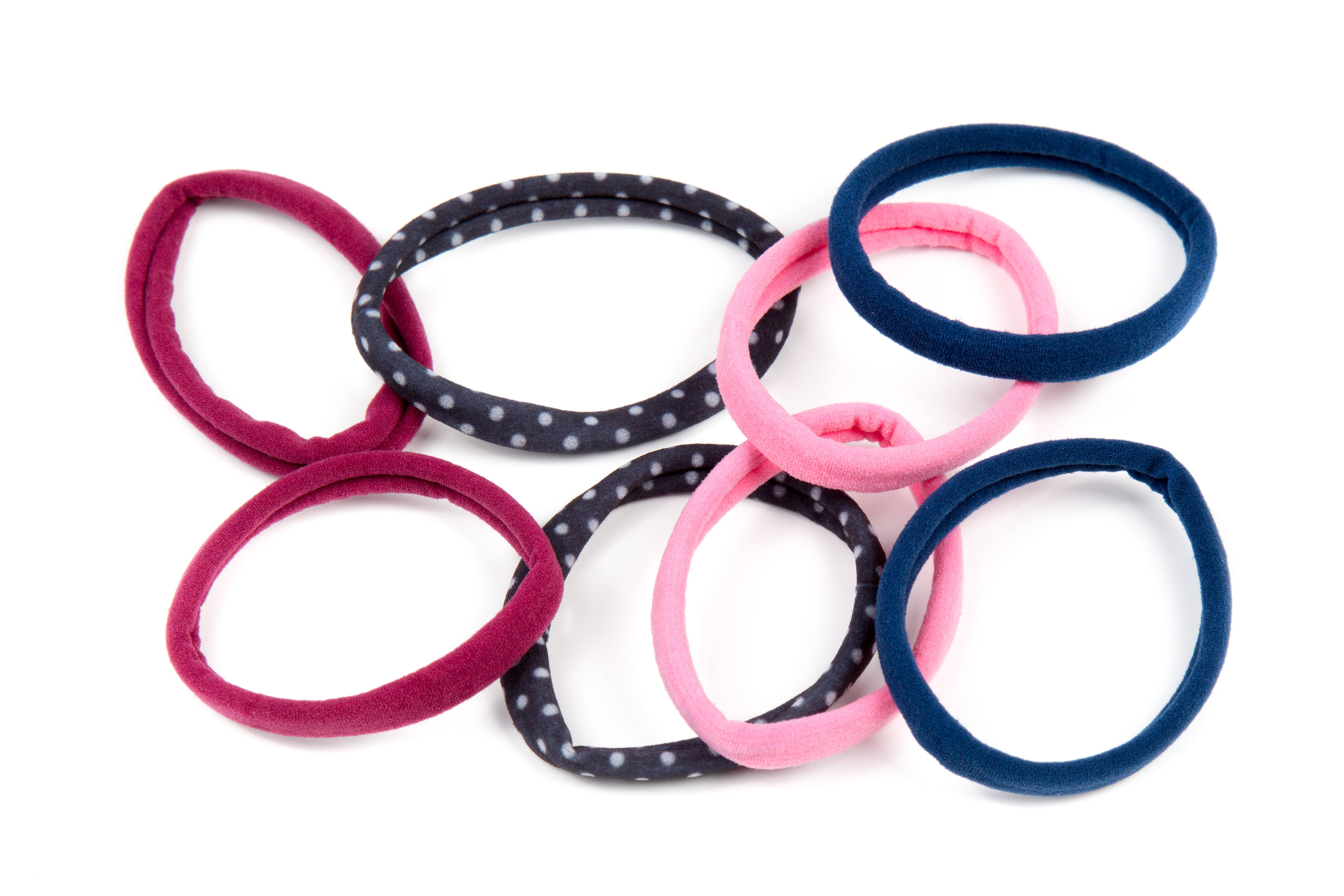 IKILIFE S.L - Wholesale Hair Tie - Pack 6 Hair Bands - Acrylic - Various Colours