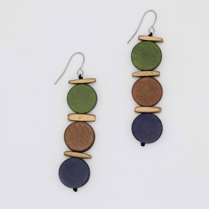 Sylca Designs - Wholesale Dangle Earrings - Earth Toned Percy Dangle Earrings2