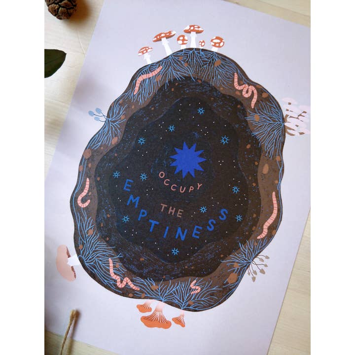 Lucy Scott Illustration - Wholesale Art Print - Occupy the Emptiness Print, Mindful Illustrated Art Print5