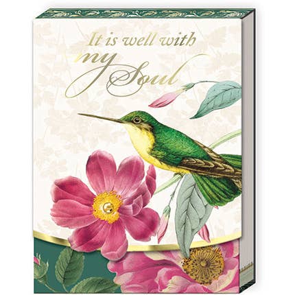Punch Studio Pocket Notepad-HUMMINGBIRD for wholesale by Punch Studio
