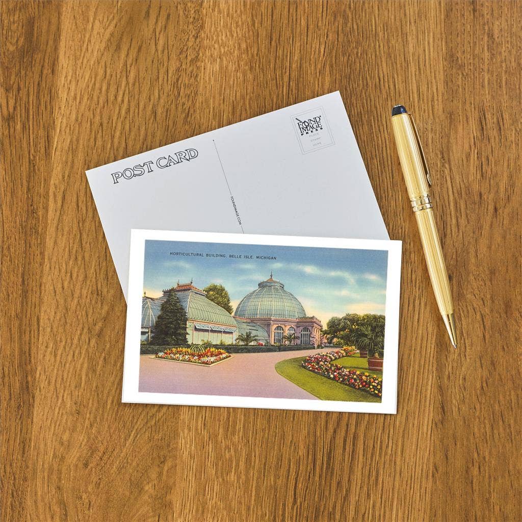 Found Image Press – Großhandel Postkarten – Postkarte MI-667 Gartenbaugebäude, Belle Isle1
