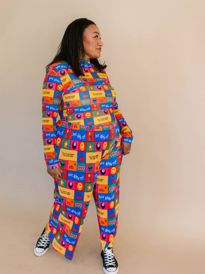 Taby Originals - Wholesale Knit Top - Women's - TABY ORIGINAL: Working On Myself Peekaboo Mesh top IN SIZES XS-5X***4