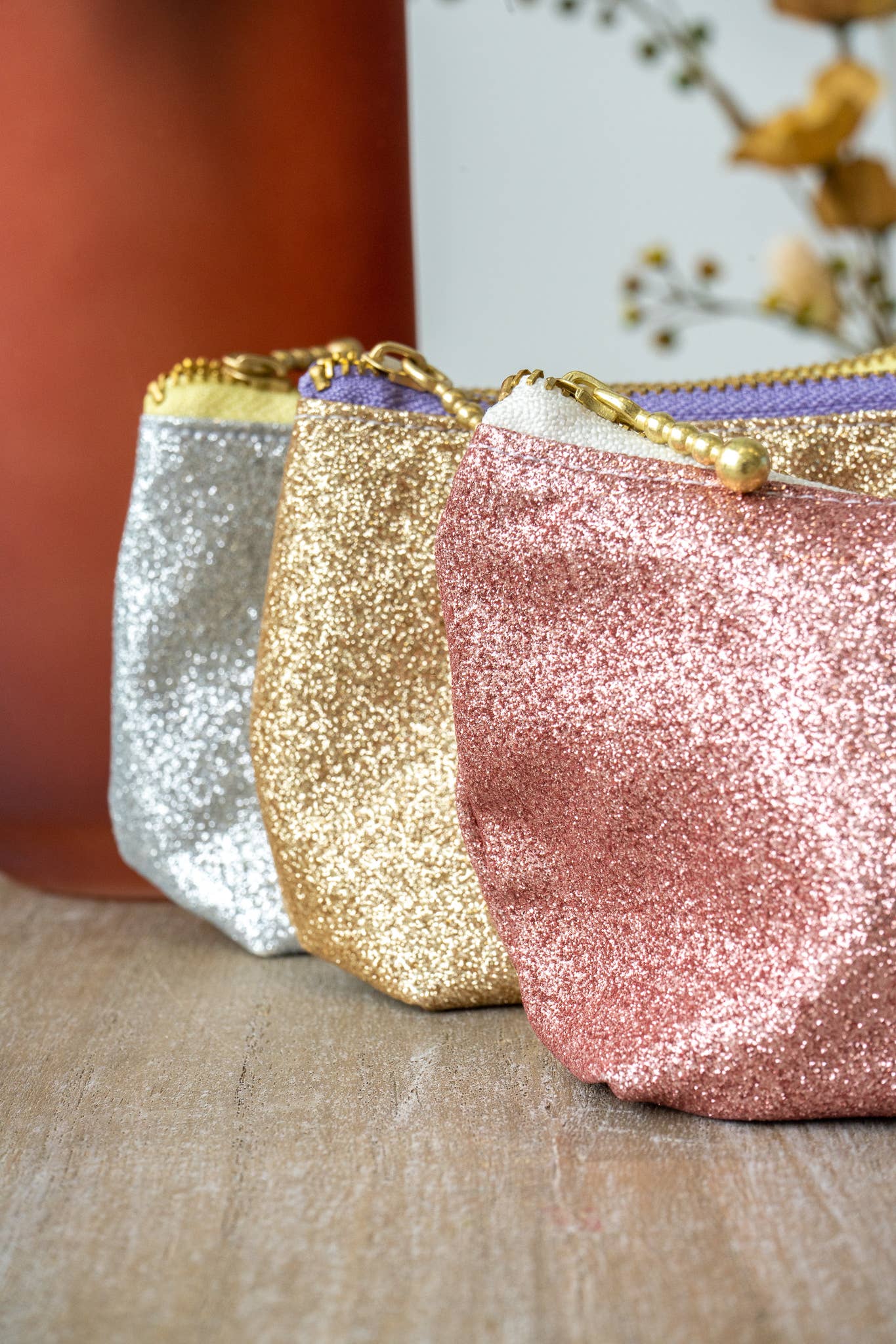 Ina Women - Vente Porte-monnaie – femme - Porte monnaie paillettes rose2