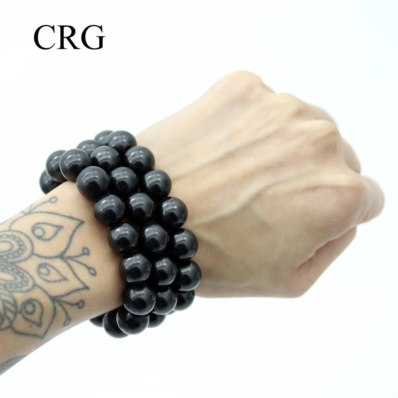 Crystal River Gems LLC - Wholesale Beaded Bracelet - QTY 1 - Russian Shungite Bracelet (15mm Beads)2