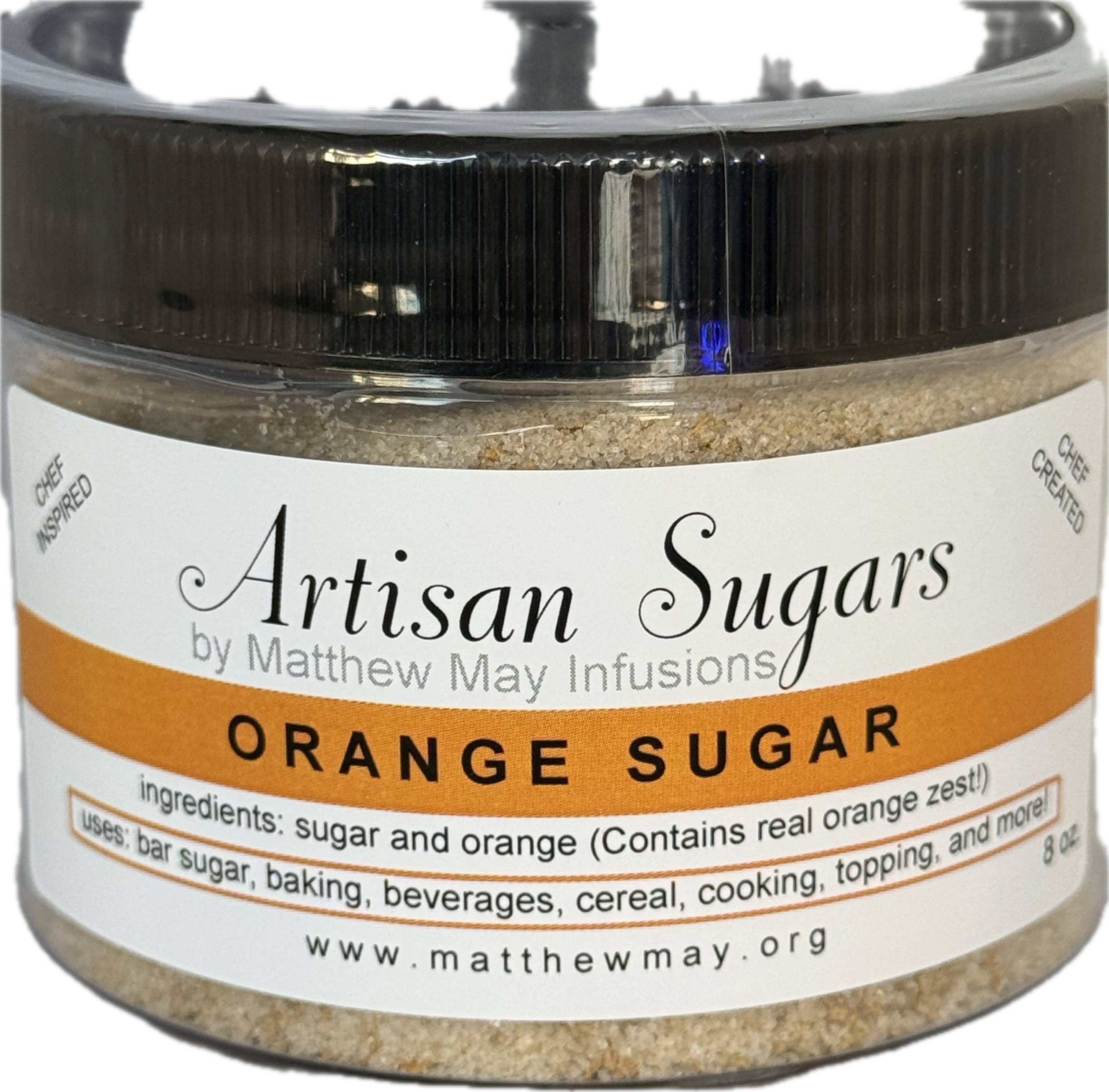 Artisan Salts and More! - Wholesale Sugar/Sweetener - Orange Sugar 1/2 Pound