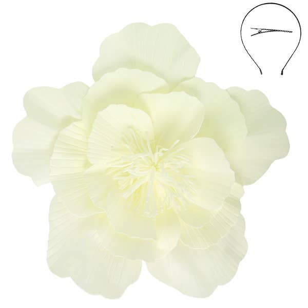 anbfashion - Wholesale Fascinator Hat - Women's - LIGHTWEIGHT CAMELLIA FLOWER FASCINATOR FLW30863