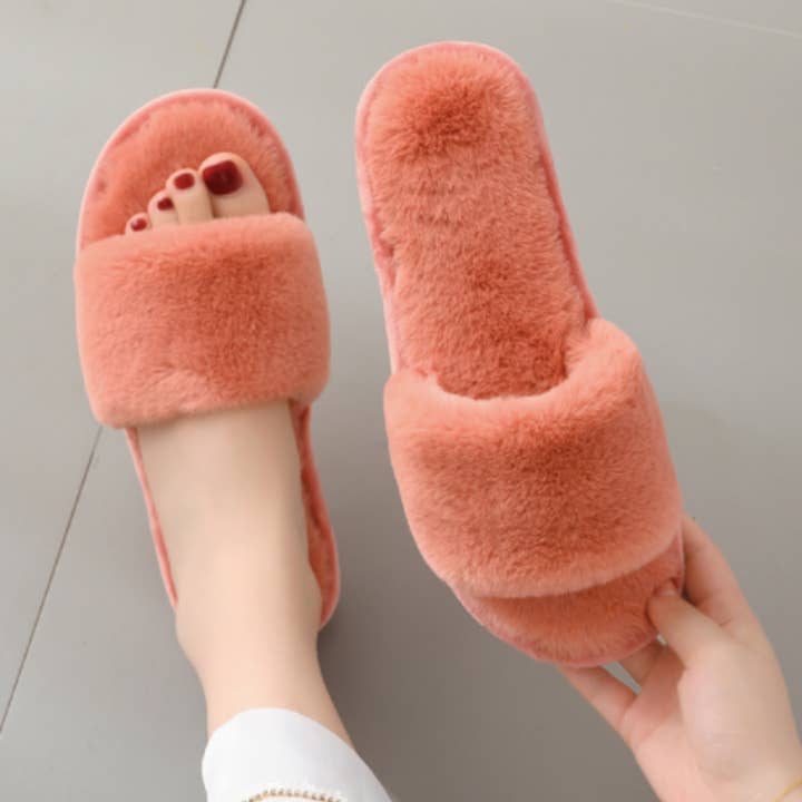 DrifWoo - Wholesale Slippers - Women's - Women Open-toe Fluffy Indoor Slippers,Bride Slippers QKX00510