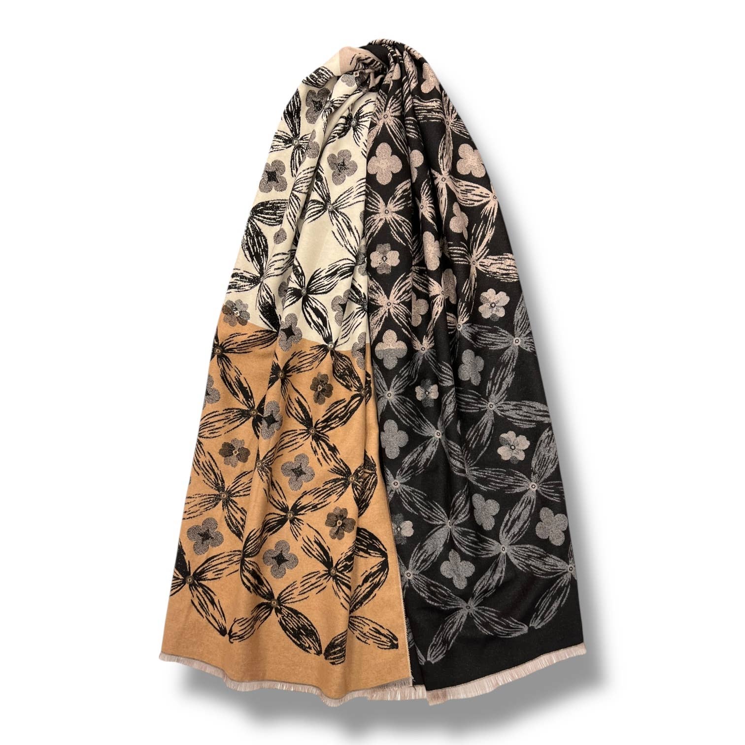 London Scarves - Vendita all'ingrosso Sciarpa - Donna - Sciarpa in misto cashmere a motivo geometrico8