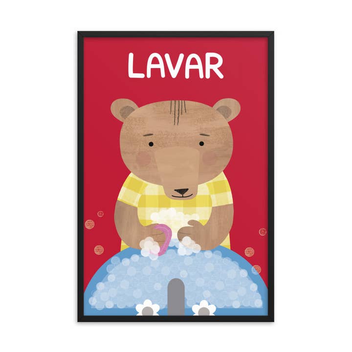 Gerahmter Kunstdruck, Waschbär, spanisch für den Großhandel von gabo and mateo designs