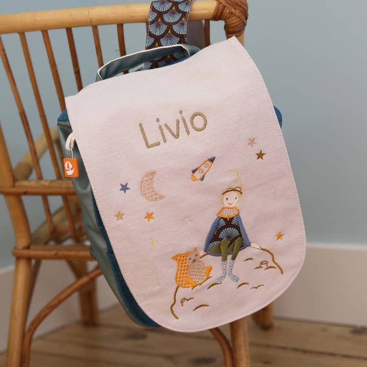 Child's backpack - The Boy and the Squirrel for wholesale by L'Oiseau Bateau