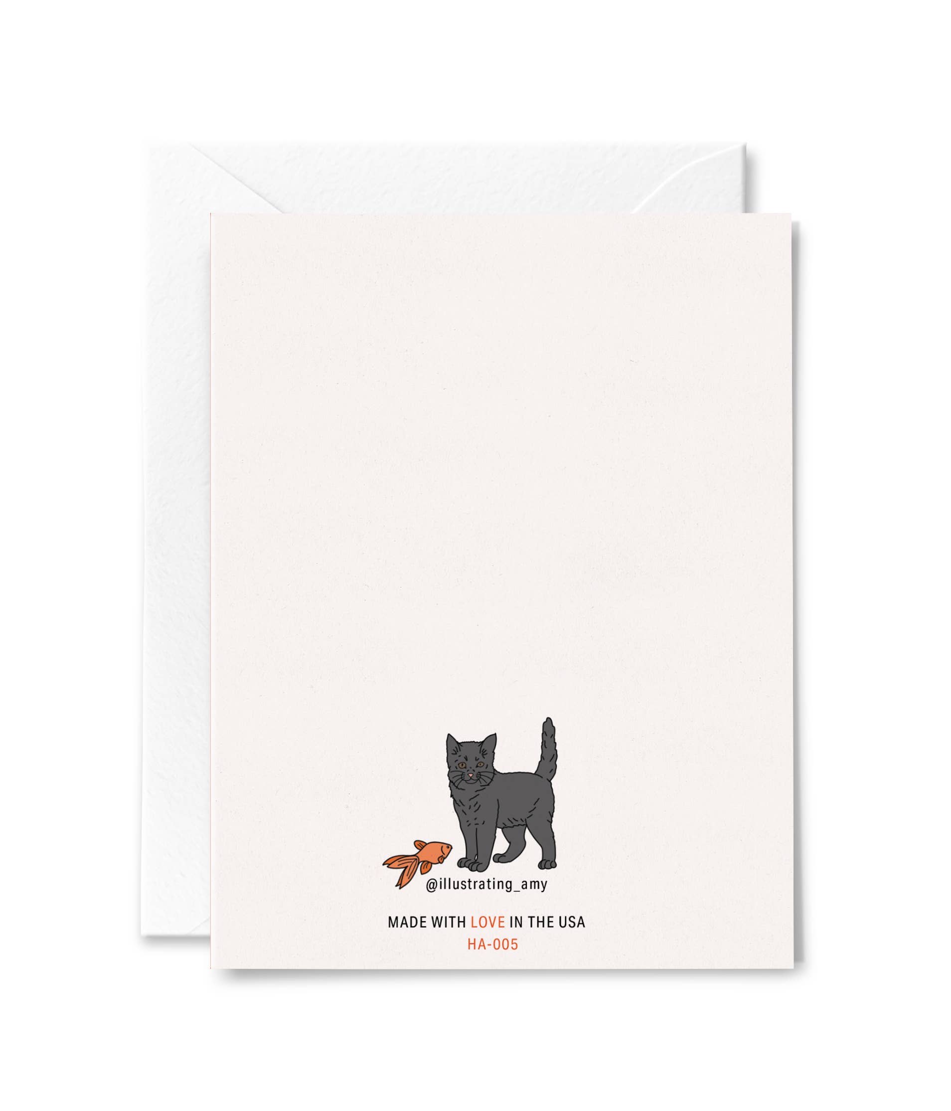 Illustrating Amy - Vente Cartes de déclaration d'amour - Carte J'aime Mon Chat1