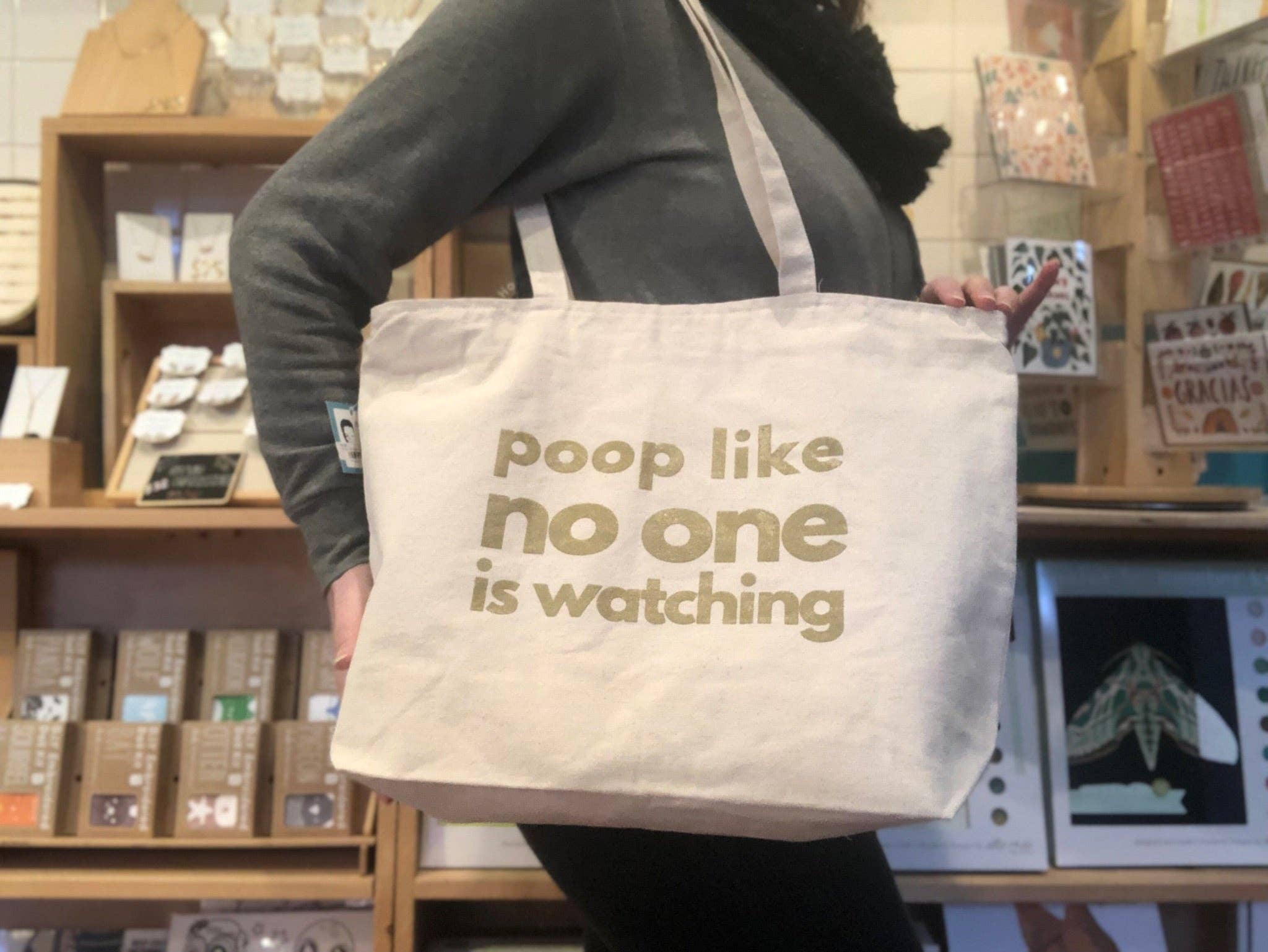 Ugly Baby - Wholesale Tote Bag - Women's - Tote Bag - Poop Like No One is Watching3