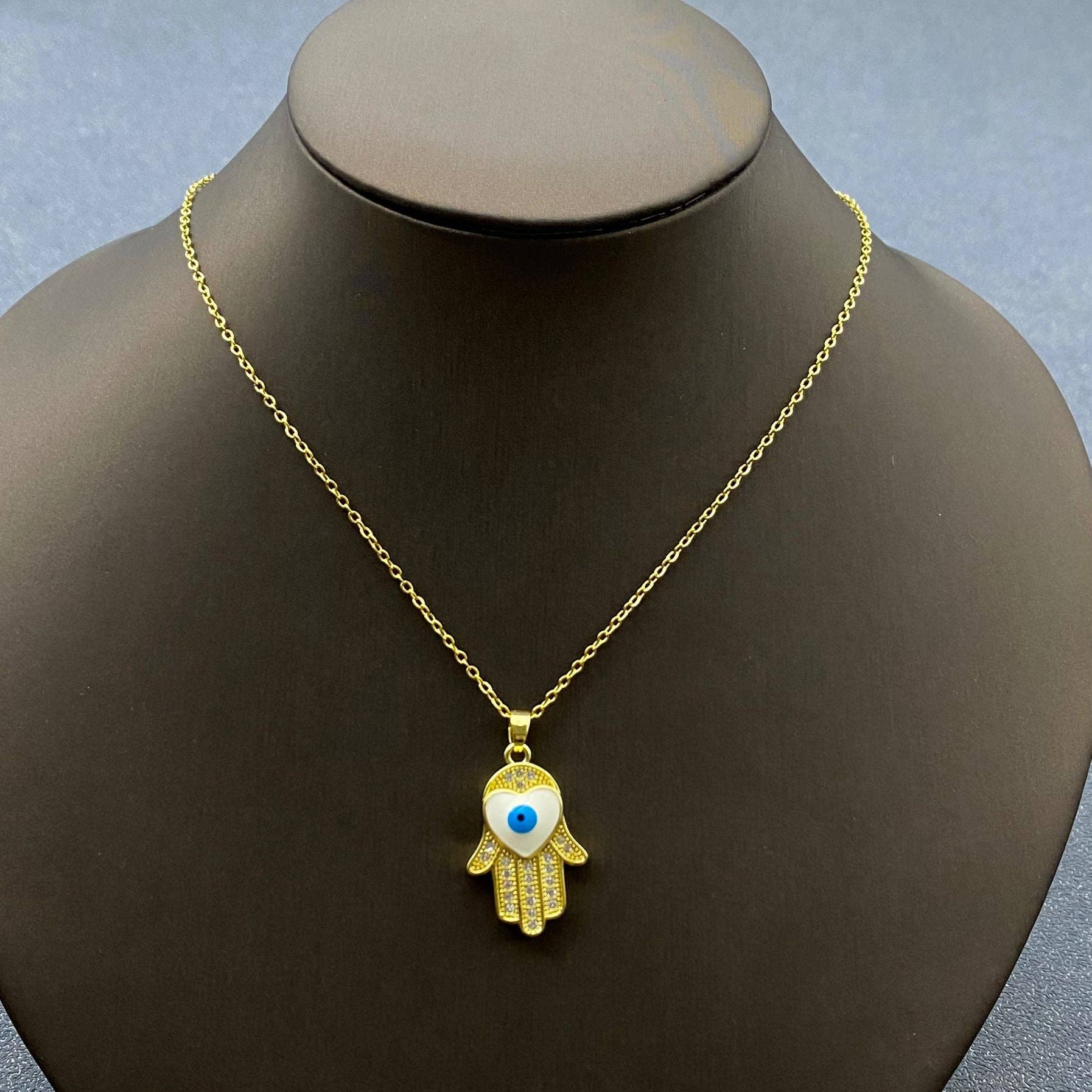 Mio Queena - Vendita all'ingrosso Collana con ciondolo/pendaglio - Collana con ciondolo Mano di Fatima in strass2