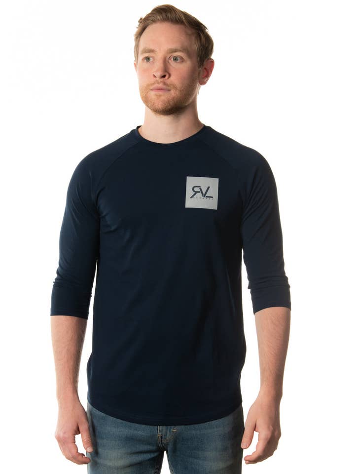 Square Up - Unisex Baseball Tee - Navy for wholesale by RVL Apparel