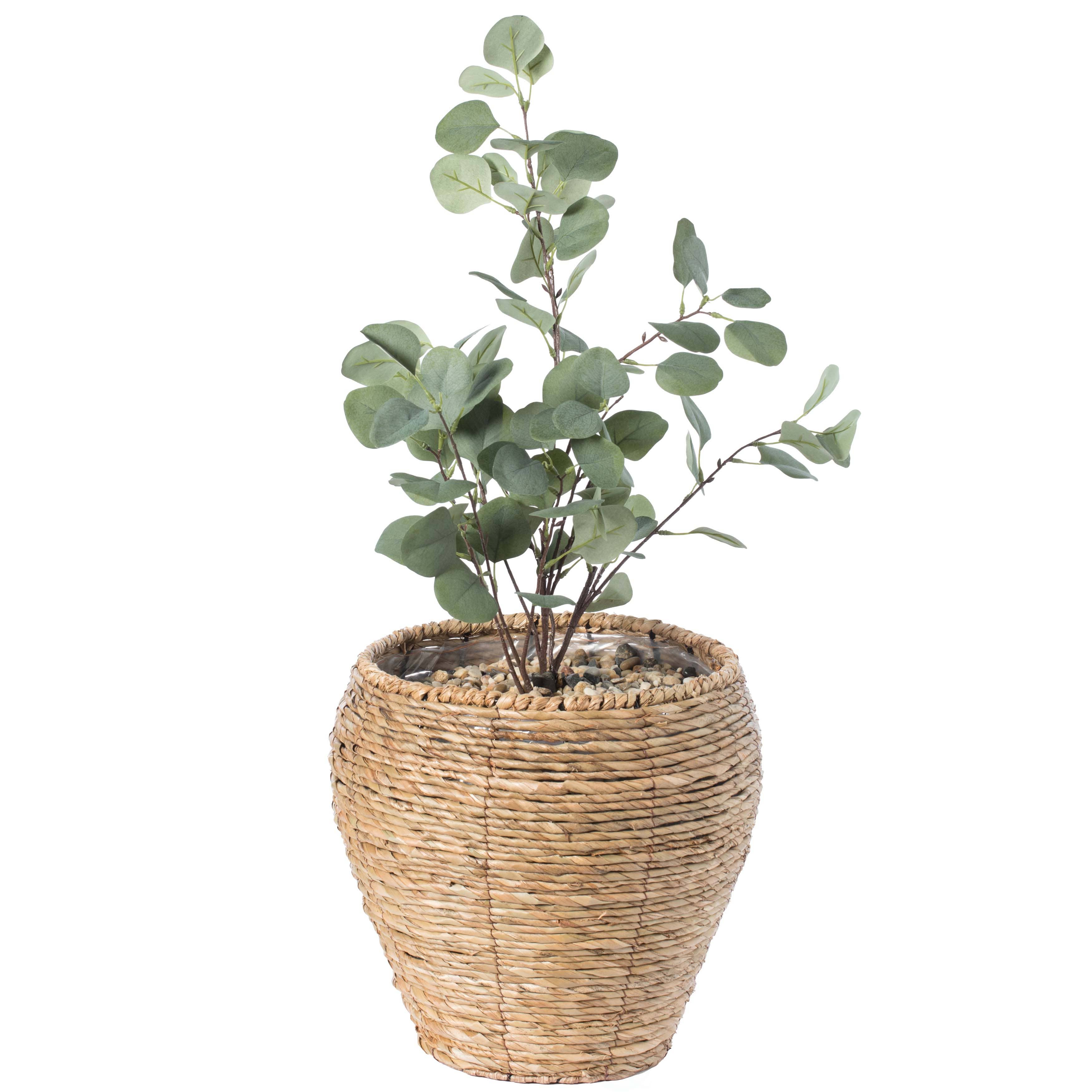 Quickway Imports - Wholesale Plant Pot - Woven Round Flower Pot Planter Basket with Plastic Lining12