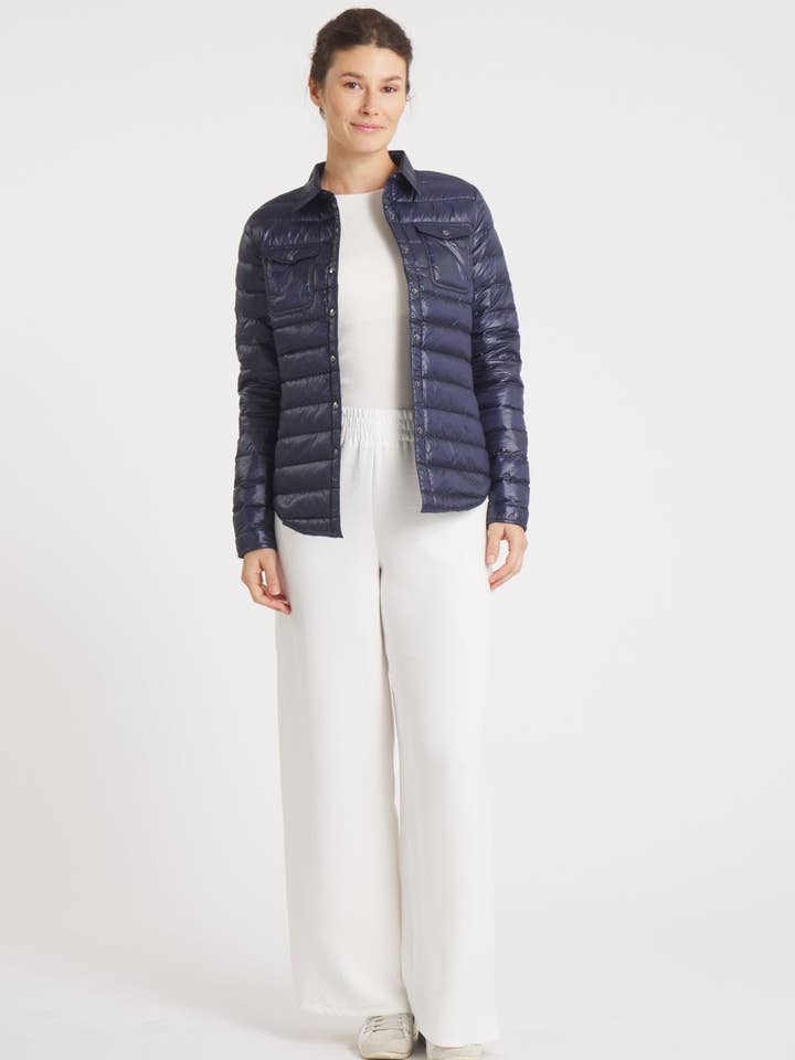 The Harrow Royale | Down Shirt | Ink Navy for wholesale by Cotes of London