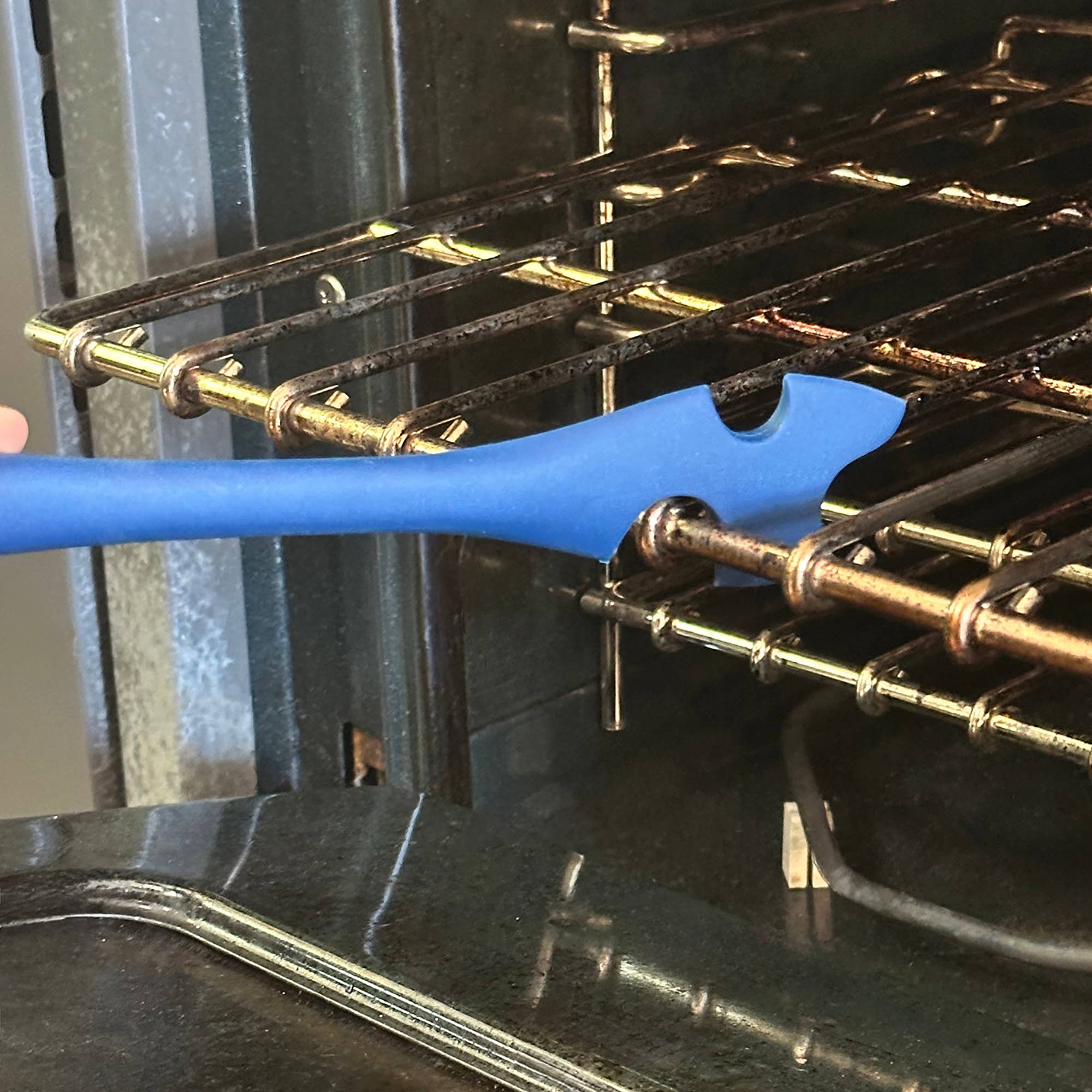 Fox Run Brands – Engroshandel Køkkenredskab – Fox Run silikone ovnrist trækker og skubber, marineblå, 10"6