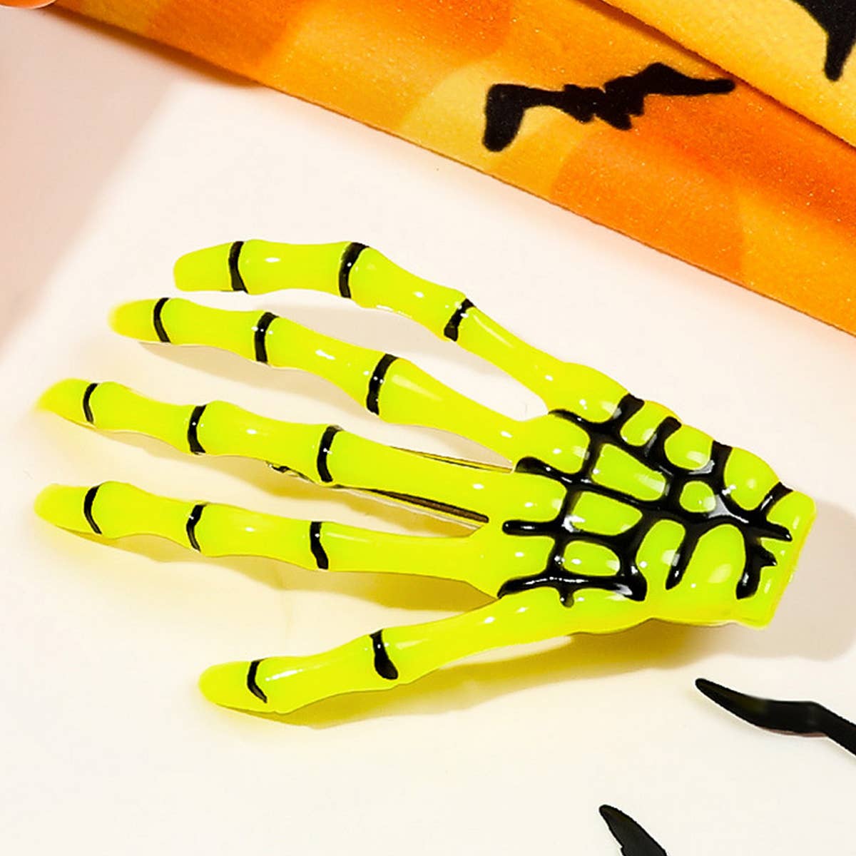 ACCITY - Wholesale Hair Clip - Women's - Halloween Skeleton Hand Hair Duckbill Clip_CWAHA16436
