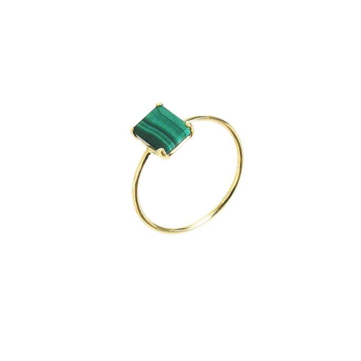 Malachite Ring for wholesale by Becket + Quill