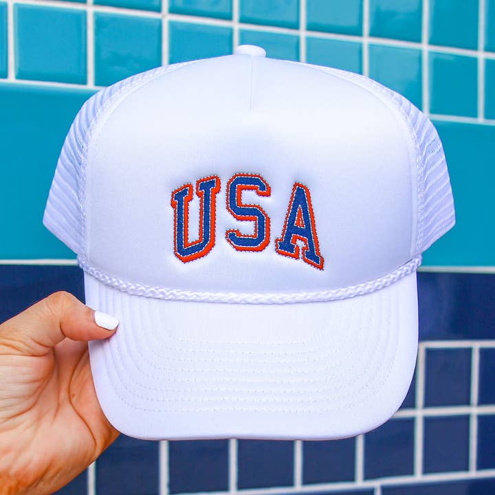 Jadelynn Brooke - Wholesale Trucker Hat - Women's - USA Embroidered - White Trucker Hat0
