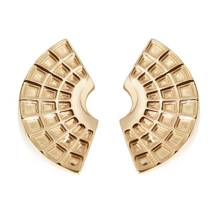 Pantheon Gold-Plated Silver Earrings for wholesale by Co.ro Jewels