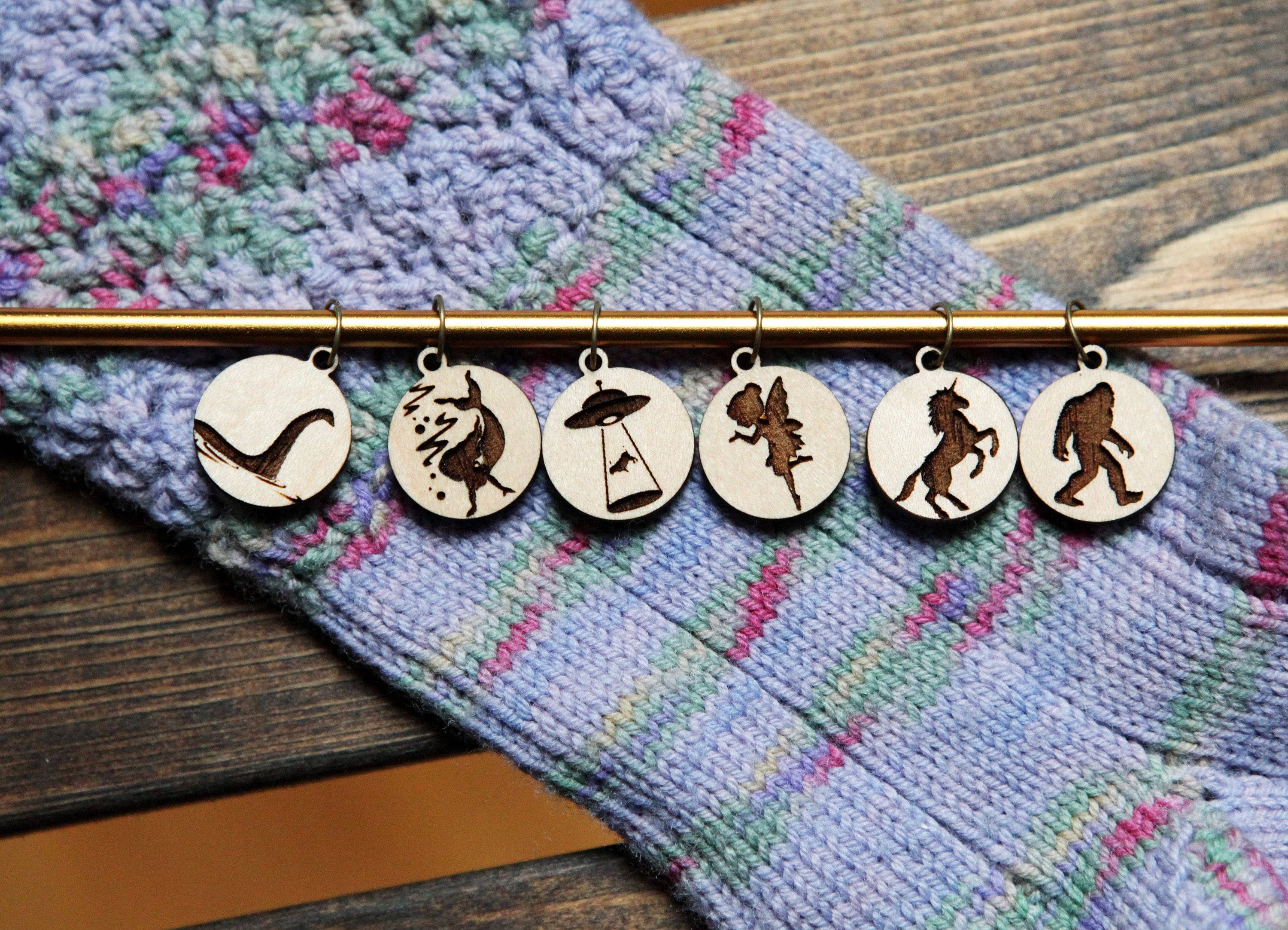 Sunrise Grove - Wholesale Knitting/Crochet Supplies - Cryptid Mythical Creatures Knitting Stitch Markers Set of 66