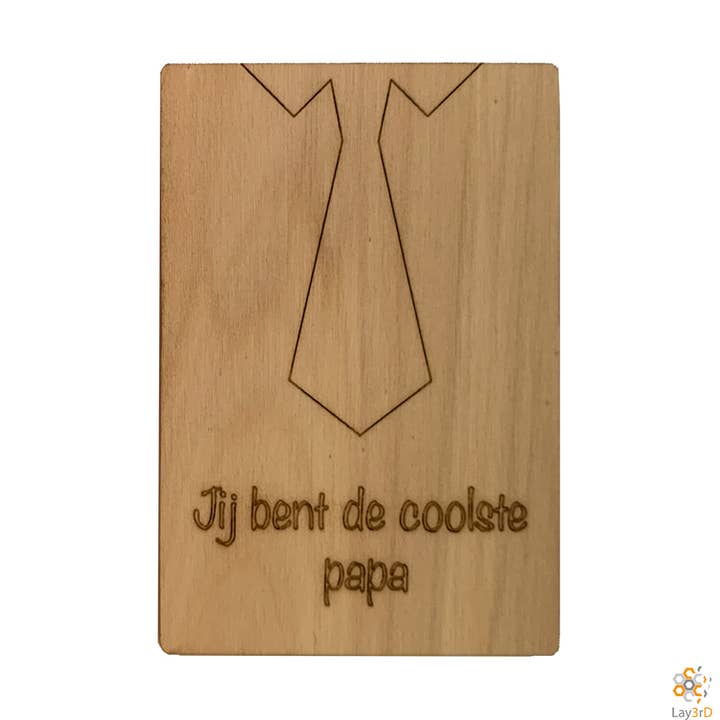 Lay3rd Lasercut - Houten Wenskaart - „Jij hat sich cool gebeugt für den Großhandel von Lay3rD