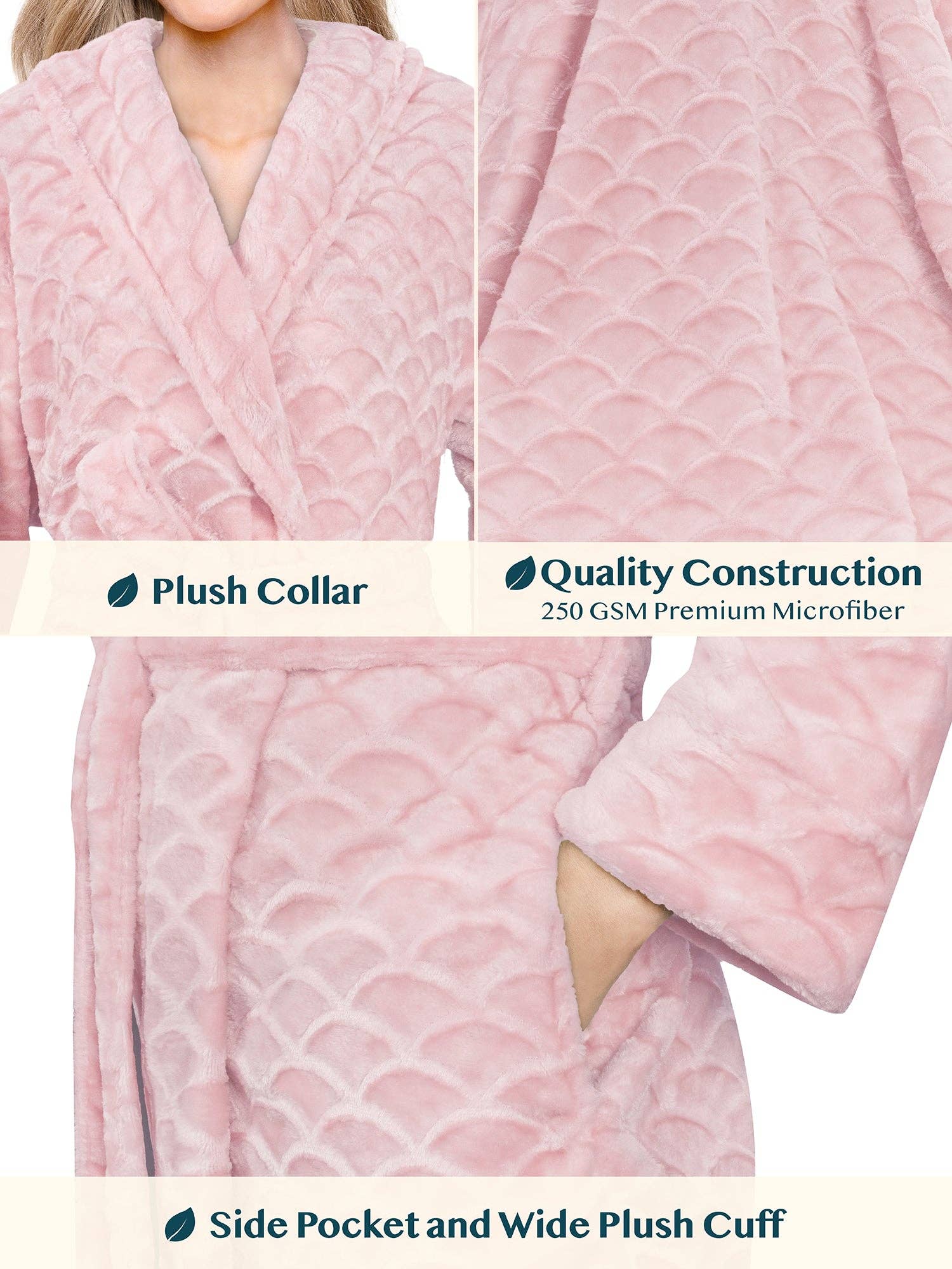 Pavilia - Wholesale Badjas - Dames - Dameskamerjas met geschulpte patroon30