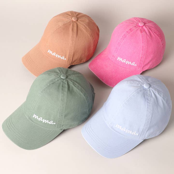 Fashion City - Wholesale Baseball Cap - Women's - Mama Letters Embroidered Baseball Cap